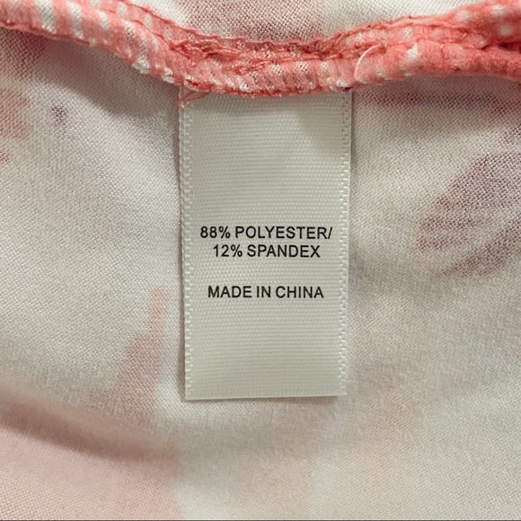 Cuddl Duds White Coral Beach Scape V Neck Sleeveless Midi Dress Large Palm Trees - Picture 11 of 11